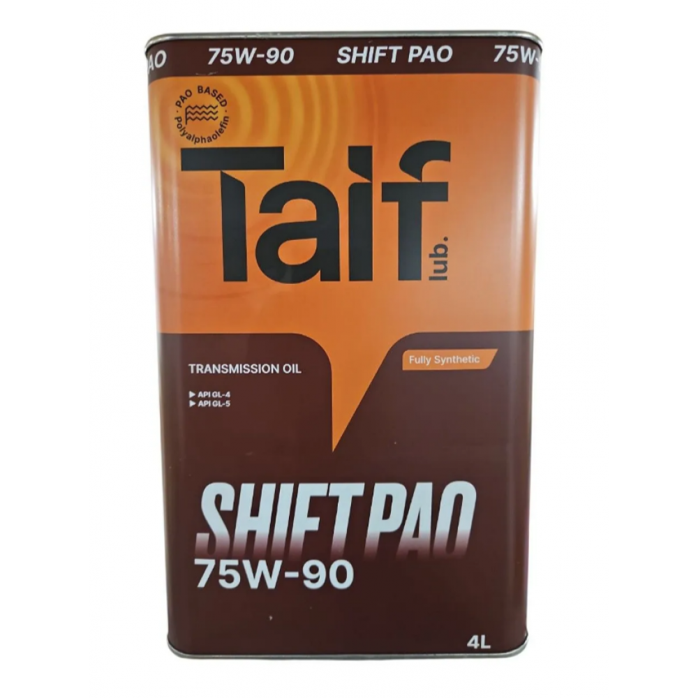 Трансмиссионное масло TAIF SHIFT GL-4/ GL-5 PAO 75W-90 (black) 4л