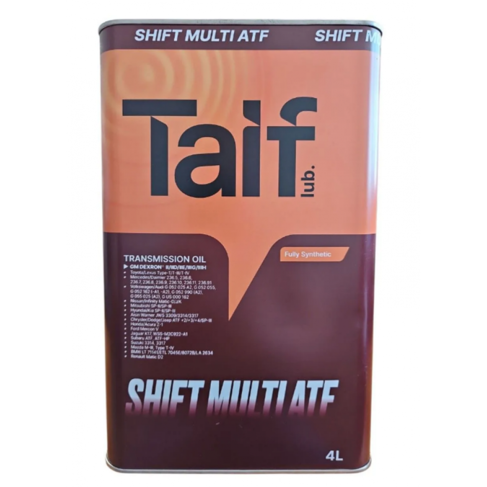 Трансмиссионное масло TAIF SHIFT MUL-TI ATF 4л